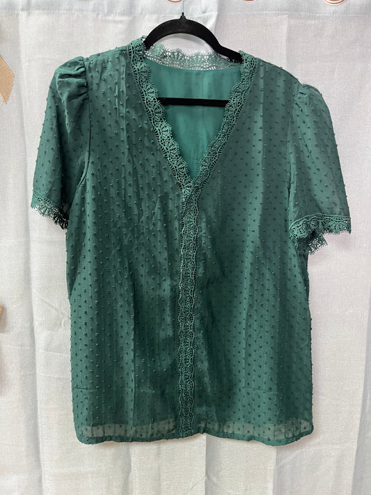 Green Blouse-Size L