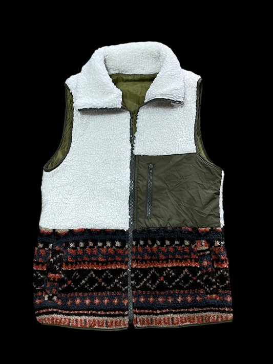 Aztec Western Sherpa Fleece Vest