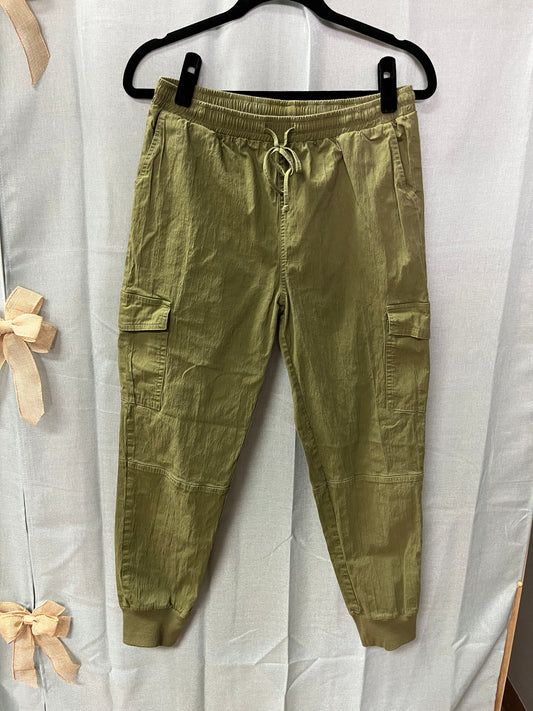 Olive Green Cargo Pants-Size L