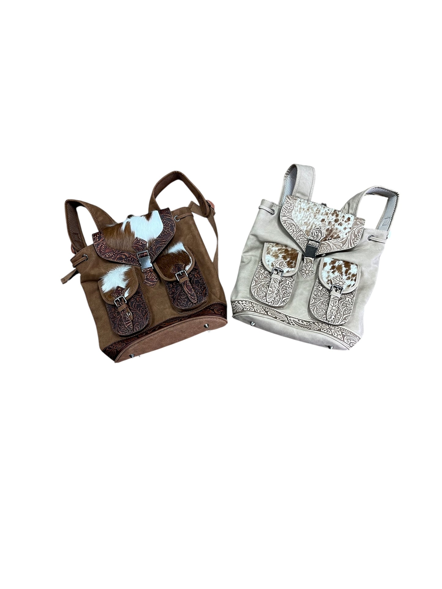 Genuine Cowhide Tooled Backpack