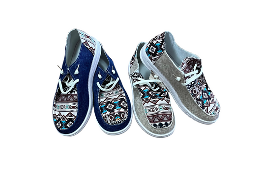 Western Lace-Up Flat Shoes