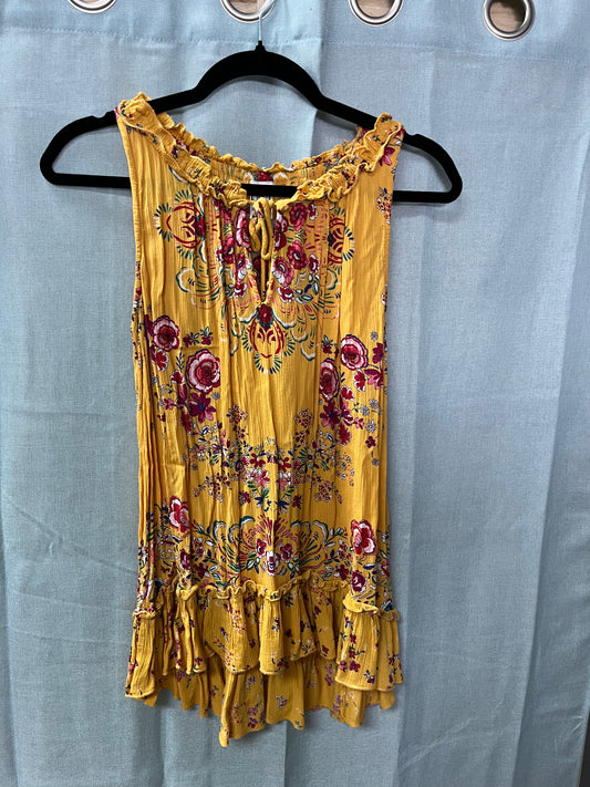 Yellow Sleeveless Top-Size M