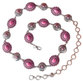 Rustic Couture Hot Pink Concho Belt