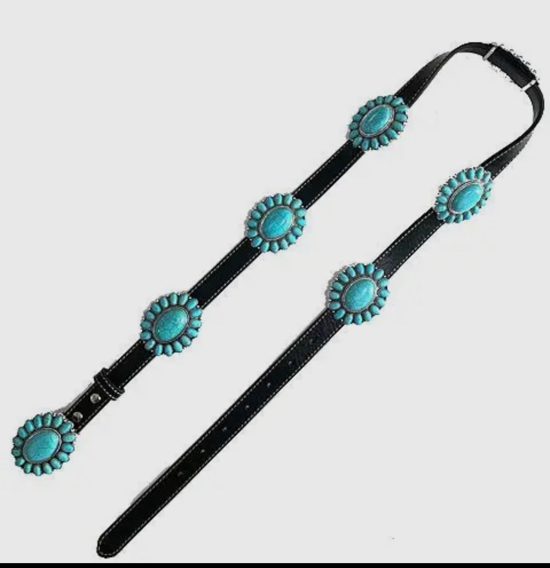 Black Western Concho Belt