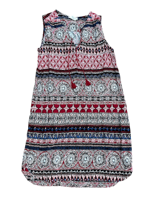 Red & Black Patterned Dress-Size M