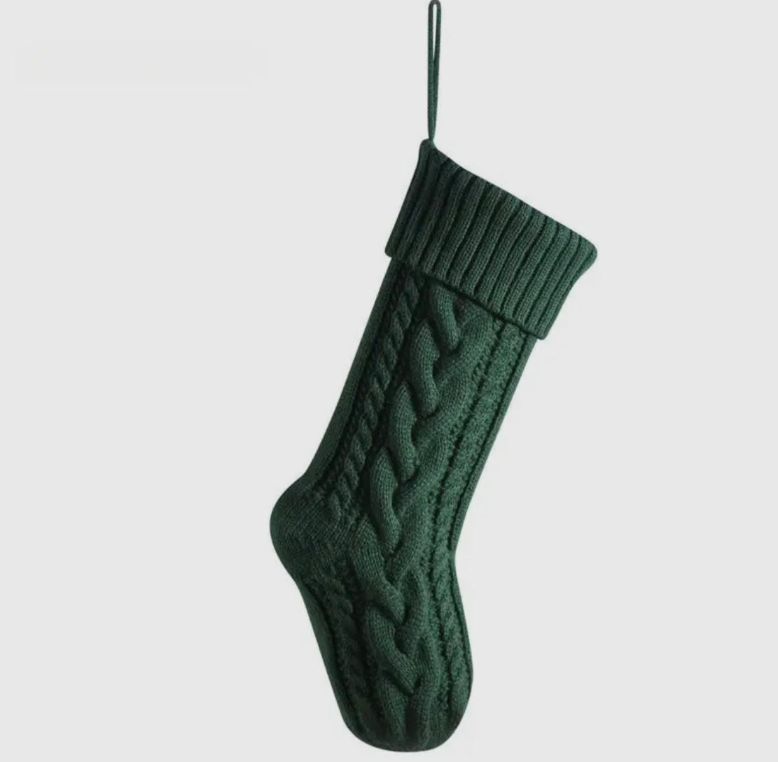 Christmas Knitted Wool Christmas Stocking