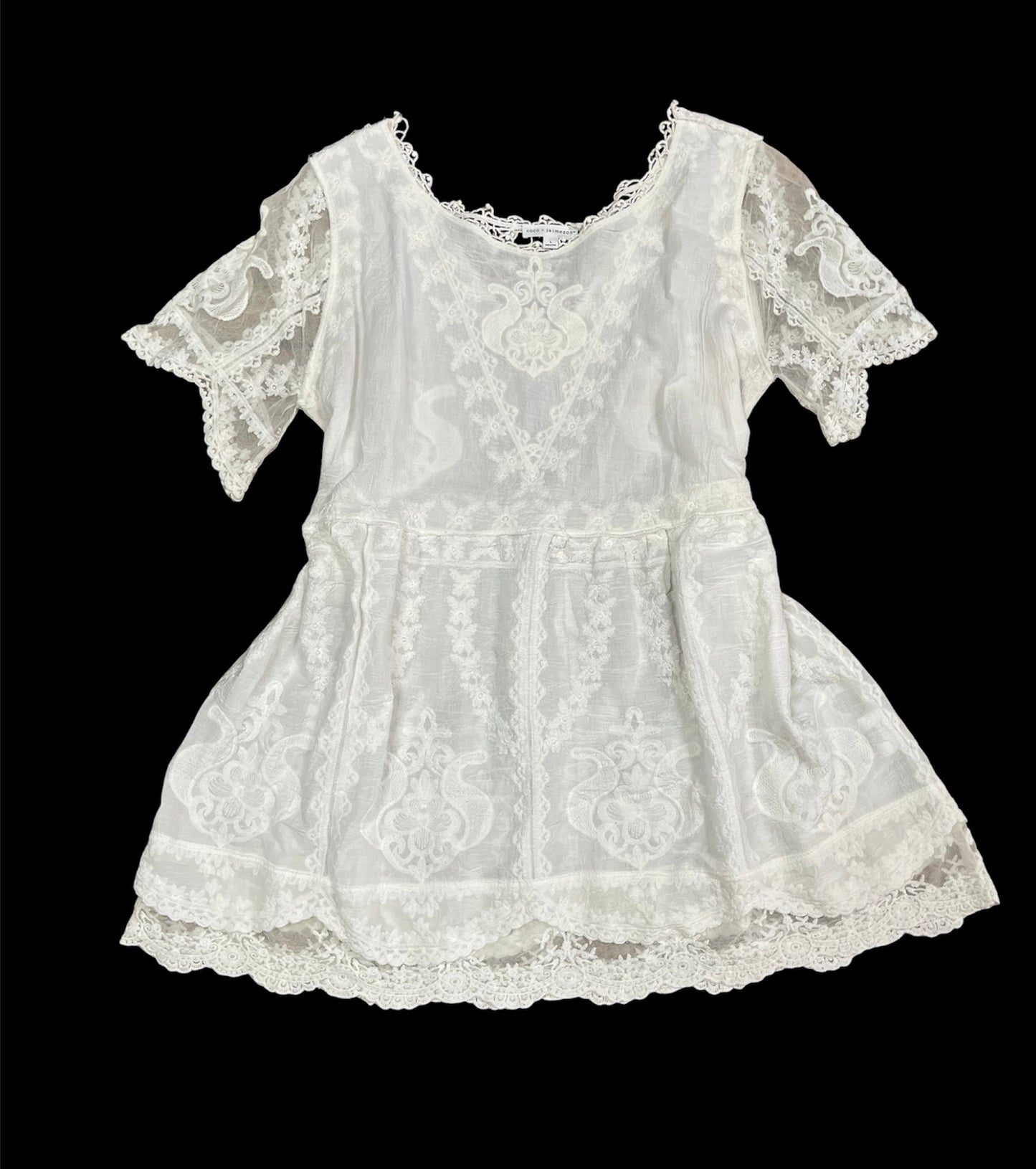 White Lace Dress-Size L