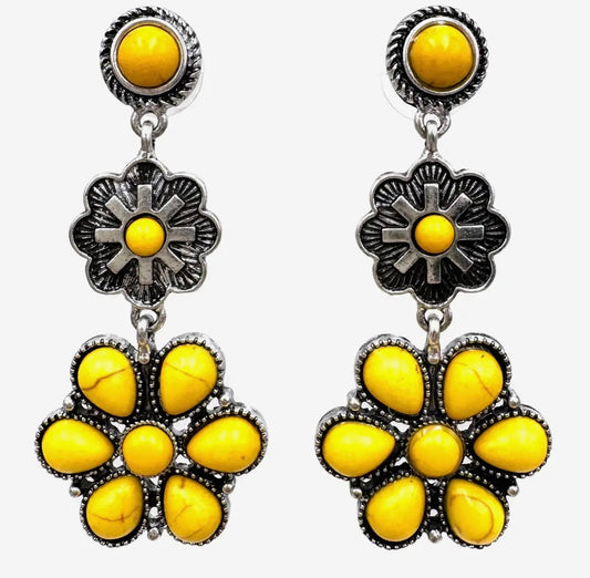 Flower Concho Earrings