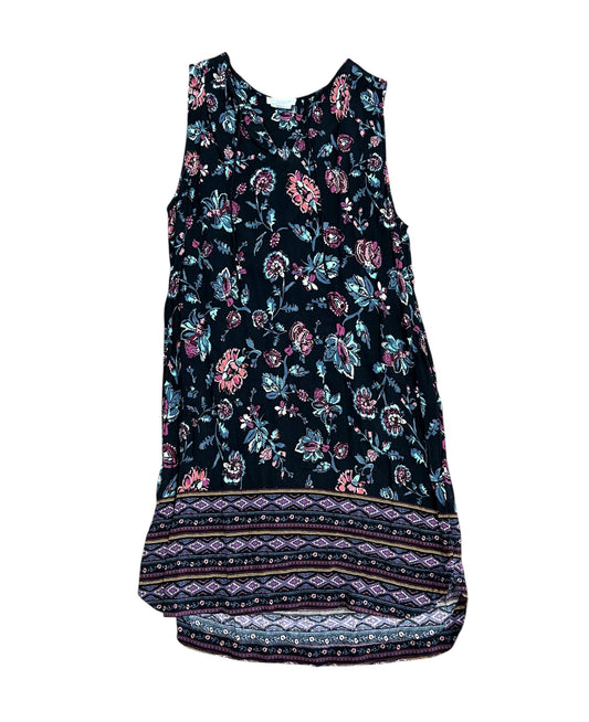 Black Floral Dress-Size L