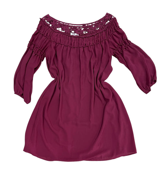 Burgundy Dress-Size L
