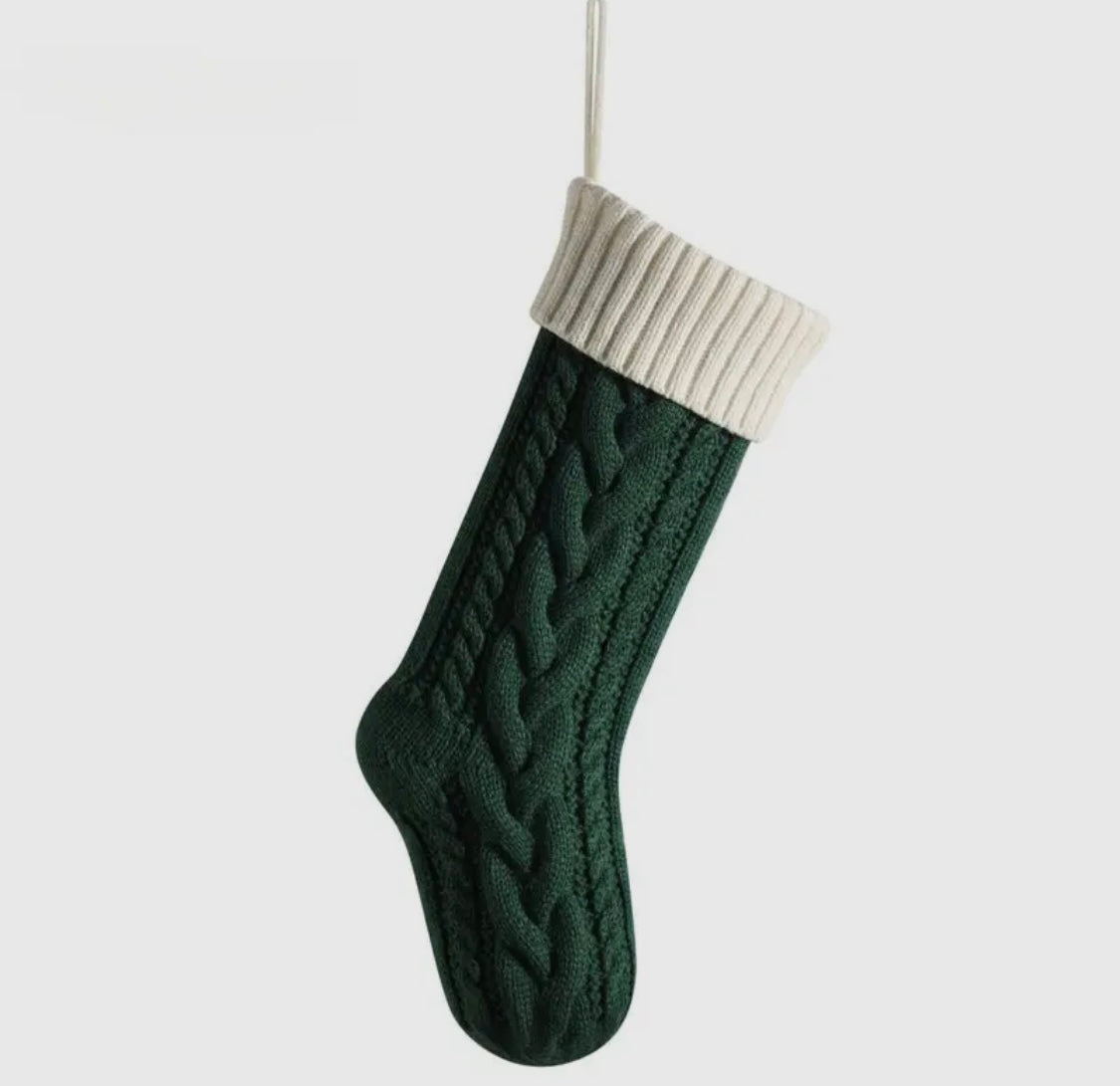 Christmas Knitted Wool Christmas Stocking