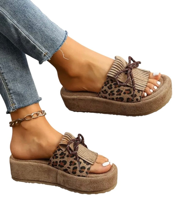Leopard Platform Sandals