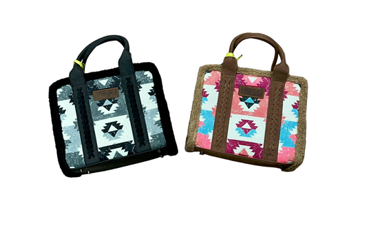 Wrangler Sherpa Southwestern Print Small Tote/Crossbody