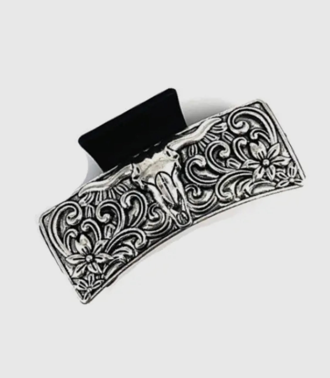 Western Steer Head Claw Hair Clips