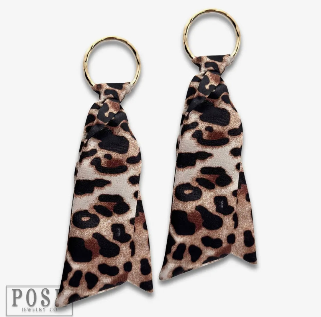 Animal Print Scarf Earrings