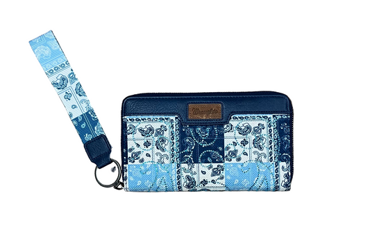 Wrangler Bandana Paisley Print Wallet -Denim
