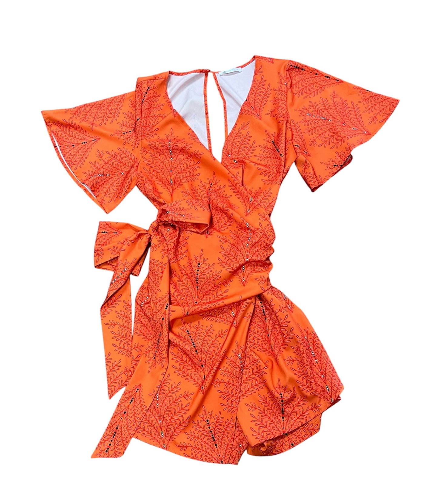 Orange Wrap Around Skort-Size L