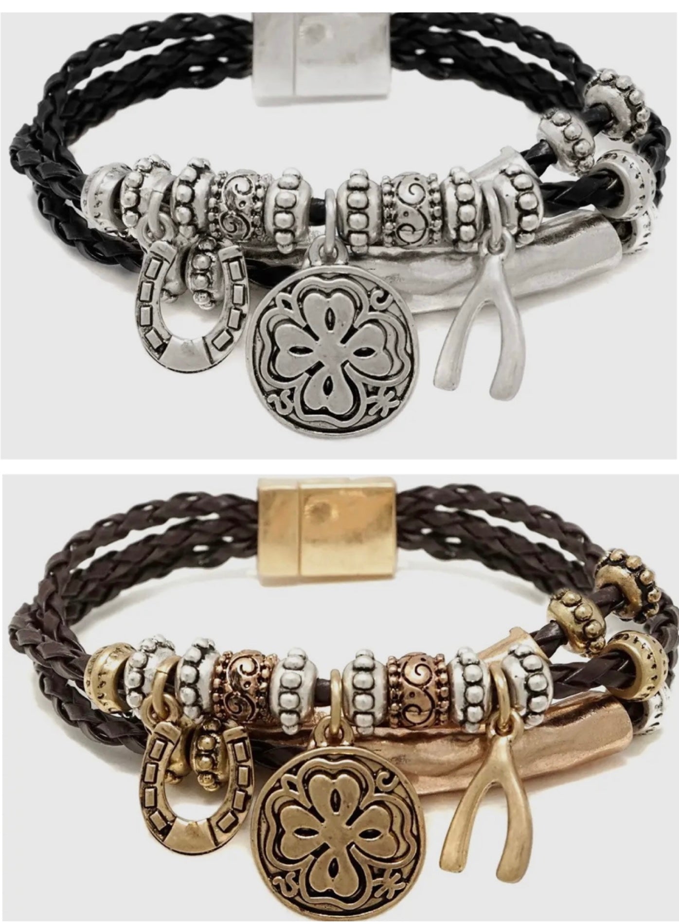 Luck & Protection Leather Bracelet