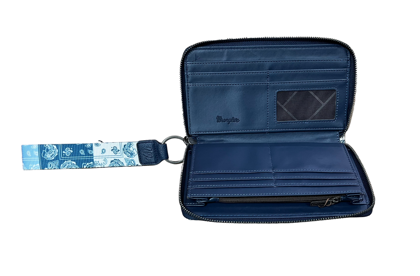 Wrangler Bandana Paisley Print Wallet -Denim