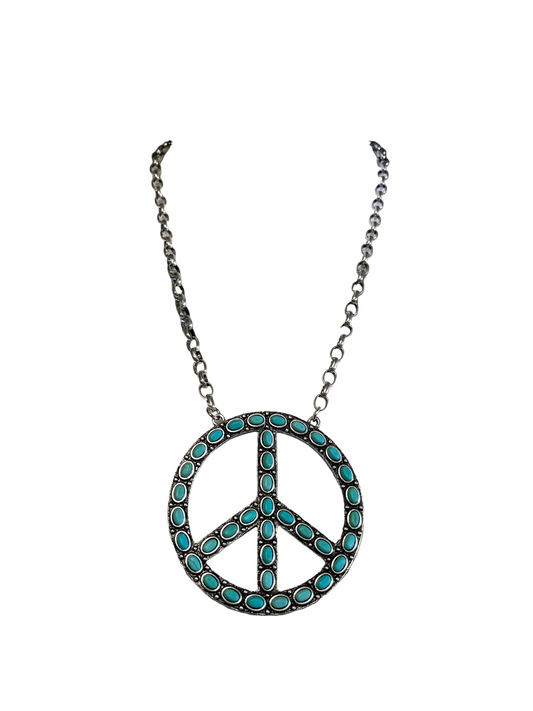 Large Peace Sign Necklace