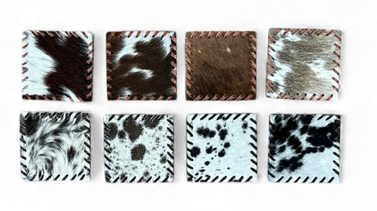 Cowhide Square Coaster