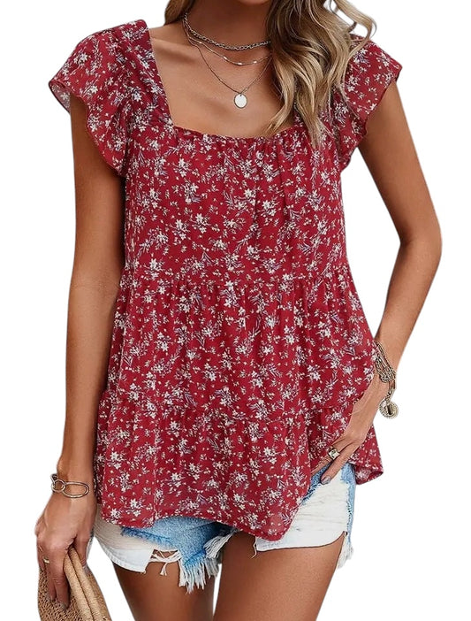 Floral Print Lined Top