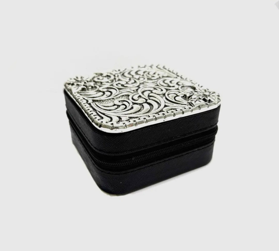 Western Etched Jewelry Box