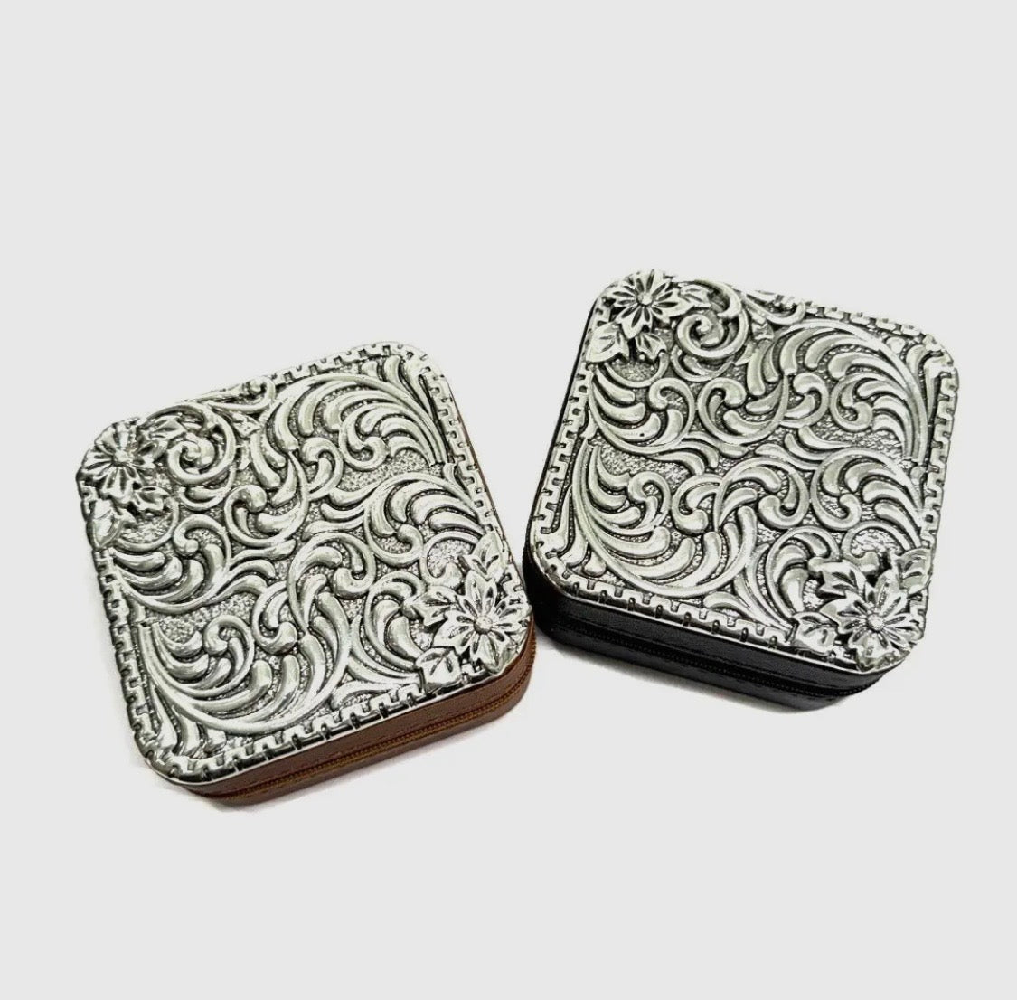 Western Etched Jewelry Box