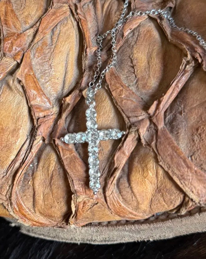 Rhinestone Cross Necklace