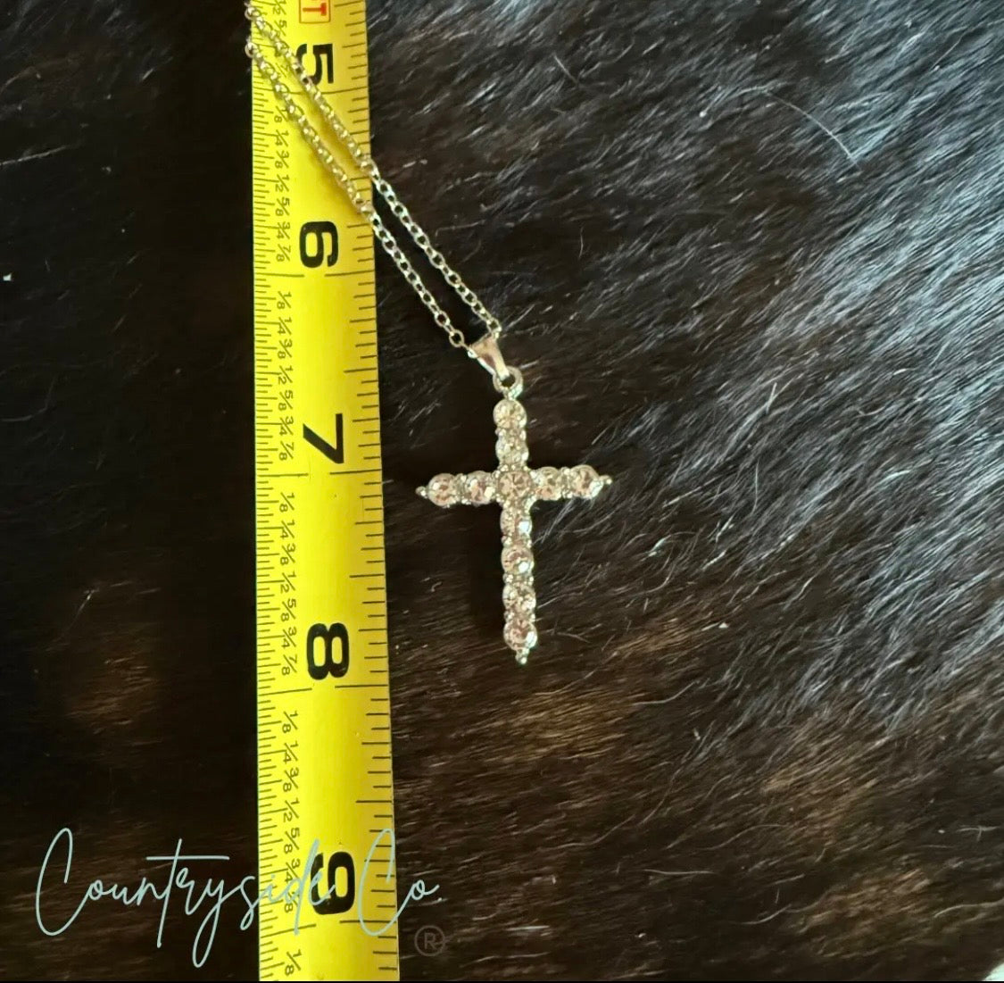 Rhinestone Cross Necklace