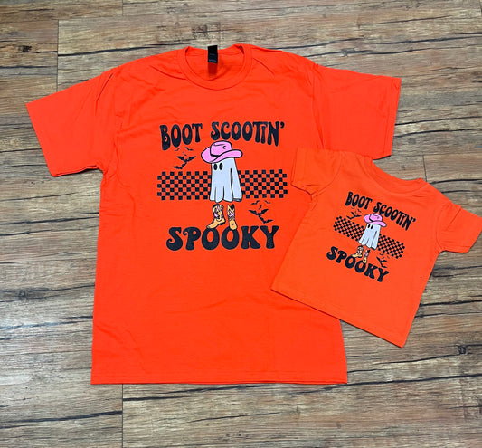 Custom T-Shirt Boot Scootin’ Spooky for littles