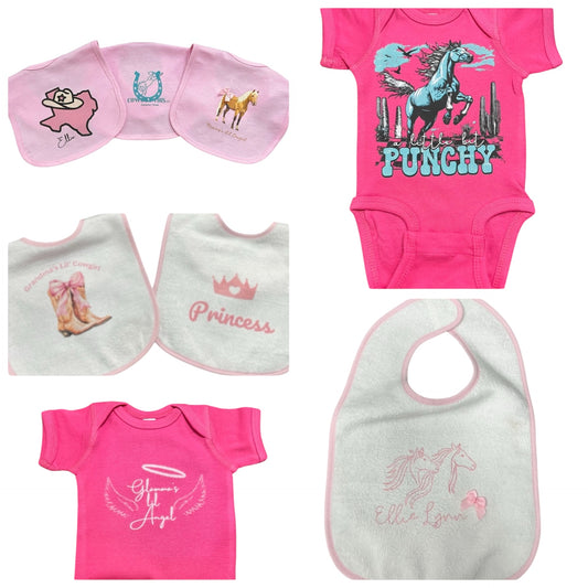 Pre-Order Custom Bibs and Onesies