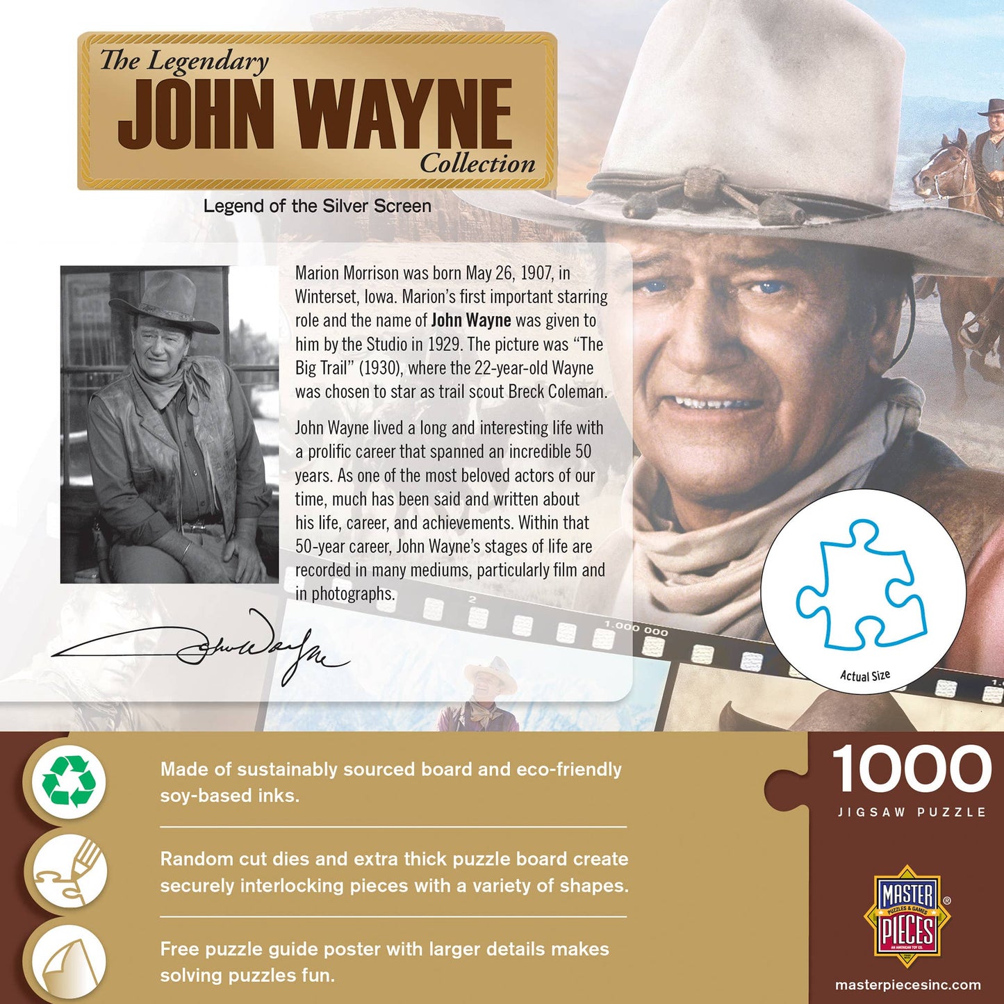 John Wayne - Legend of the Silver Screen 1000 Piece Puzzle