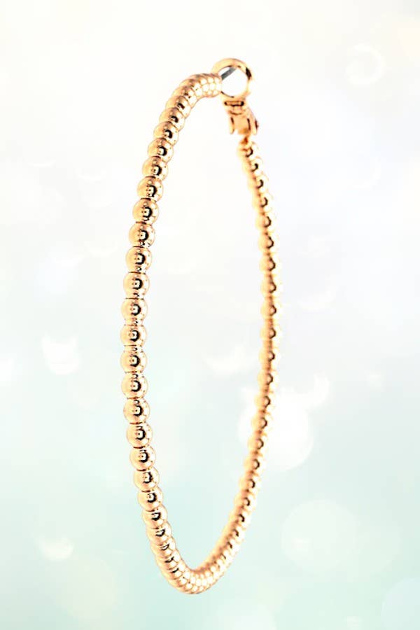 BALL BEAD HOOP EARRING