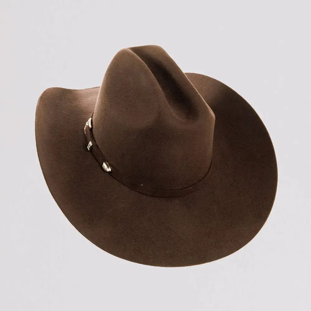 Mens' 100% Wool Felt Western Cowboy Hat - Style Cattleman
