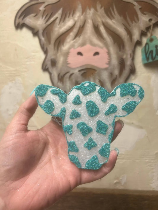 Cow Print Cow head Car Freshies