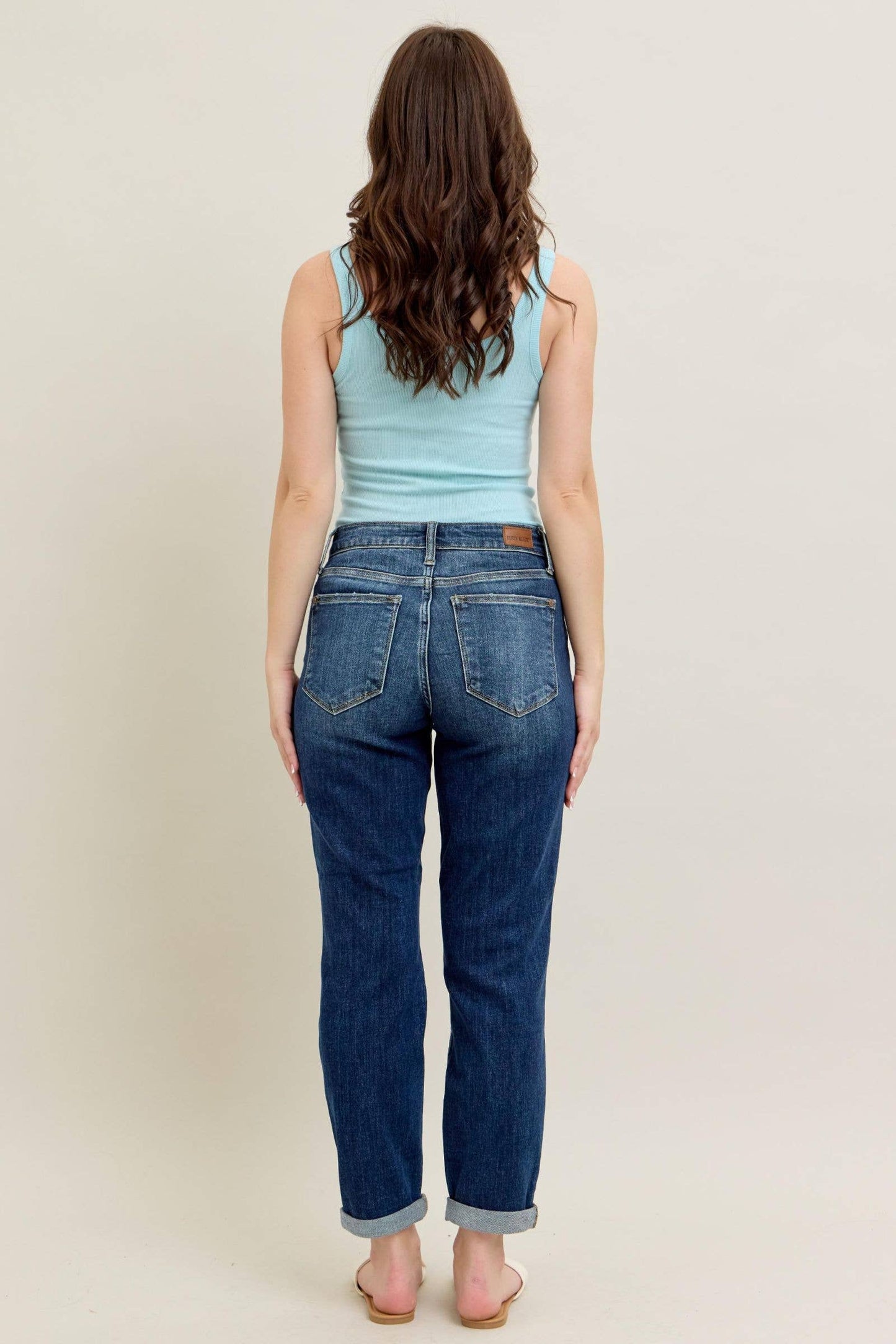 Judy Blue Classic Mid Rise Cuffed Boyfriend