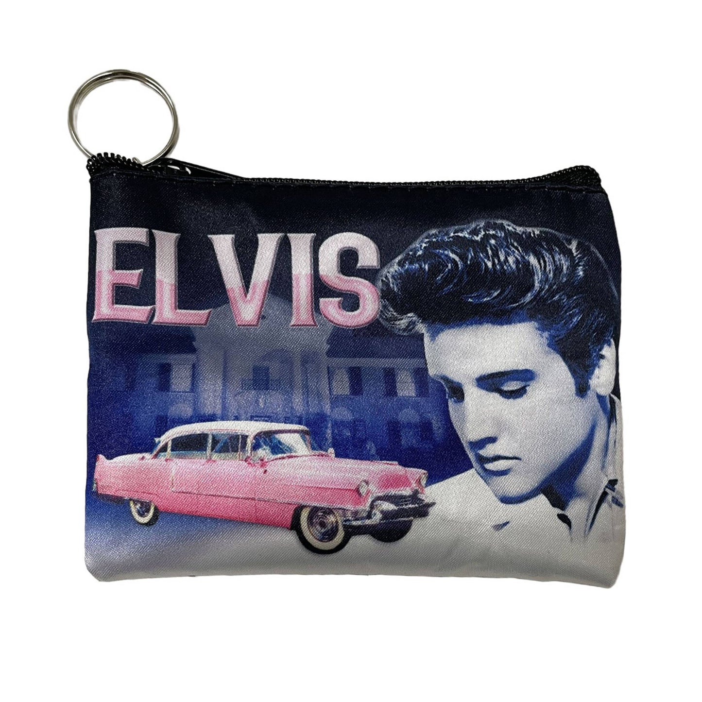 Elvis Keychain/Coin Purse - Pink Caddy