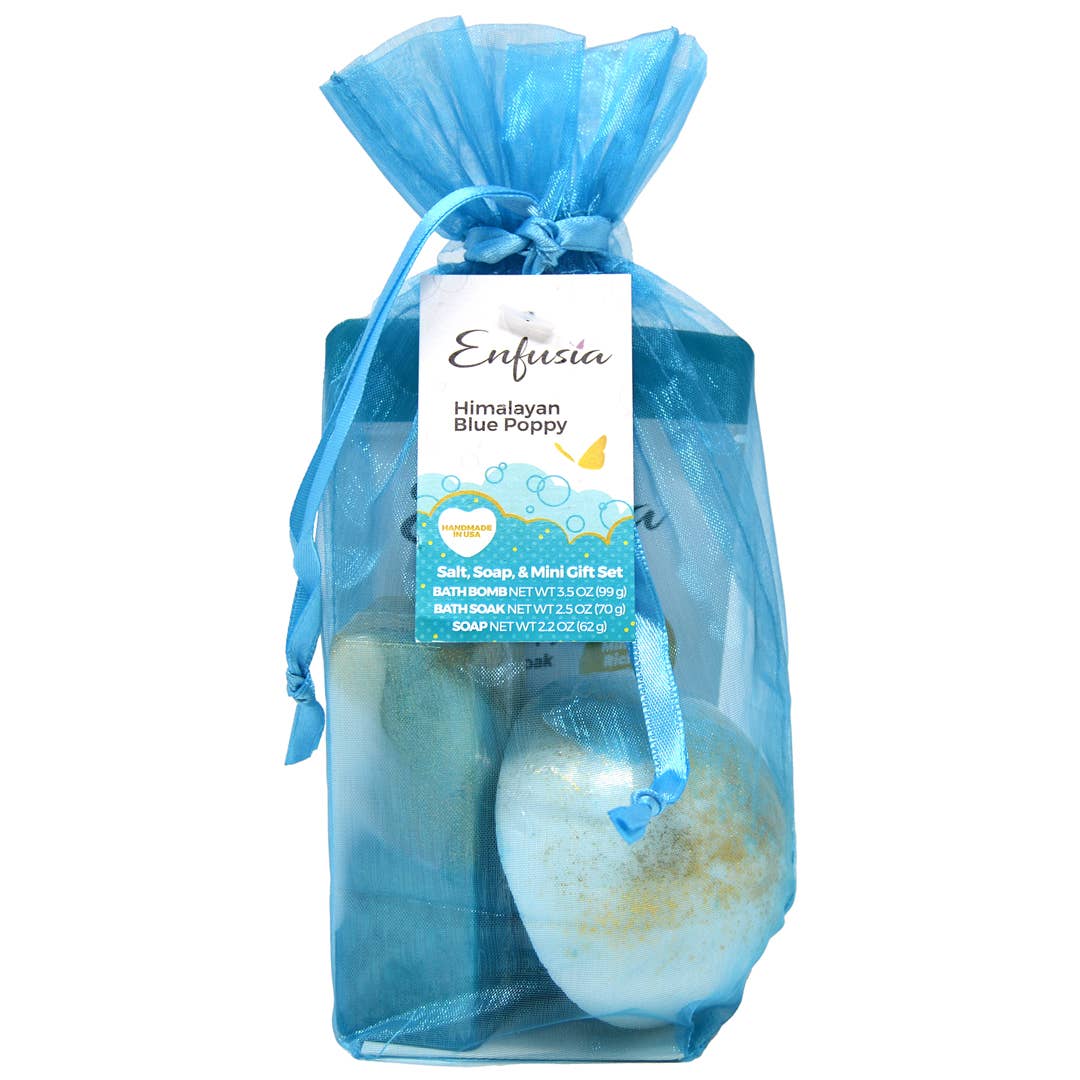 EveryDay Salt, Soap, & Mini Gift Set-Himalayan Blue Poppy