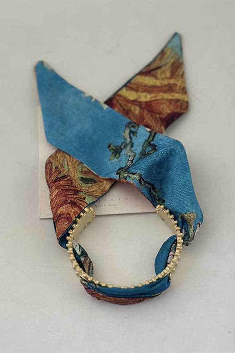 Patterned Scarf Inspired Wide Cuff Bracelet