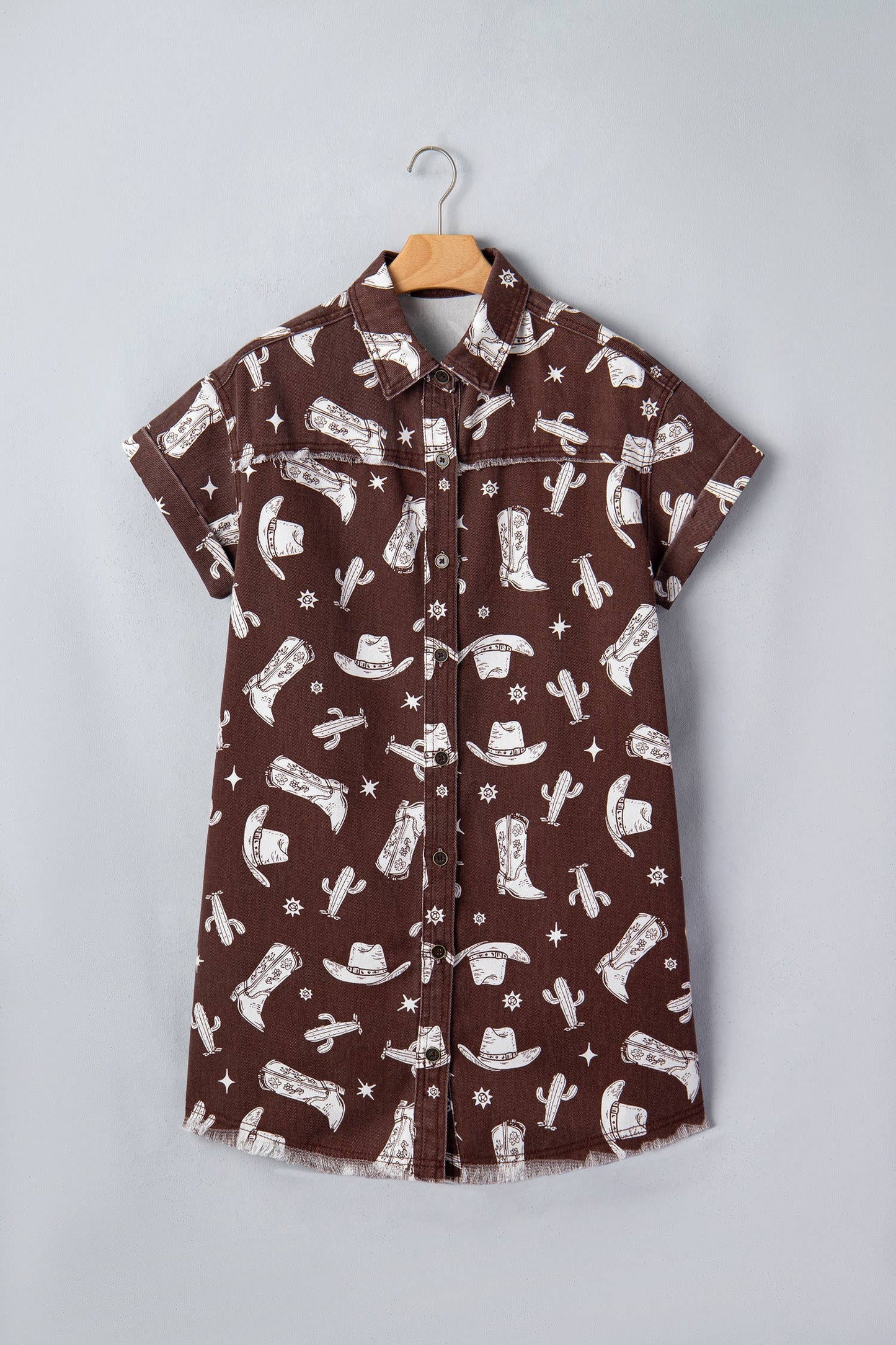 Western Denim Dress (S-XL)