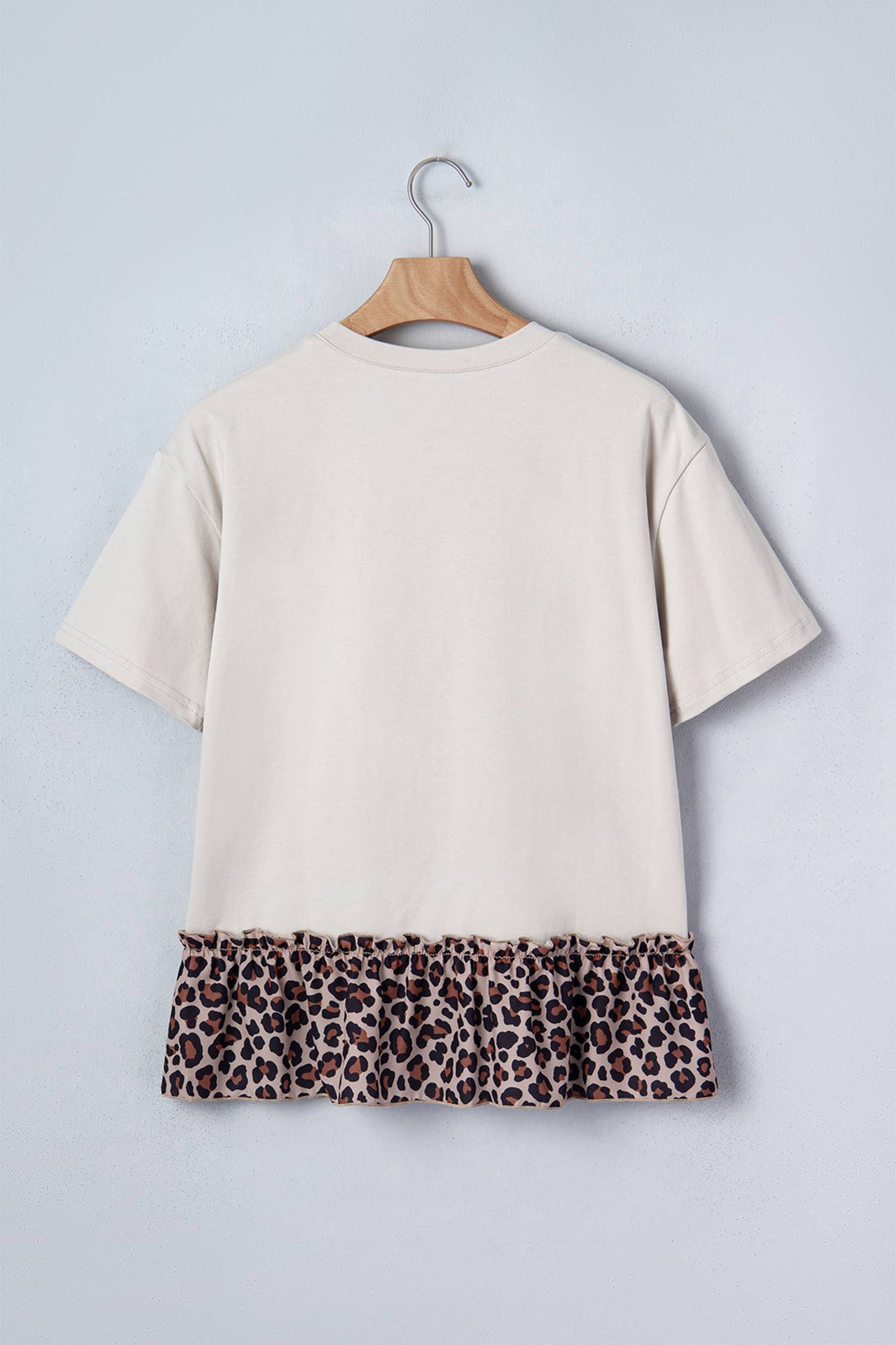 COWGIRL Western Leopard Ruffle Hem Patchwork Shirt (S-XL)